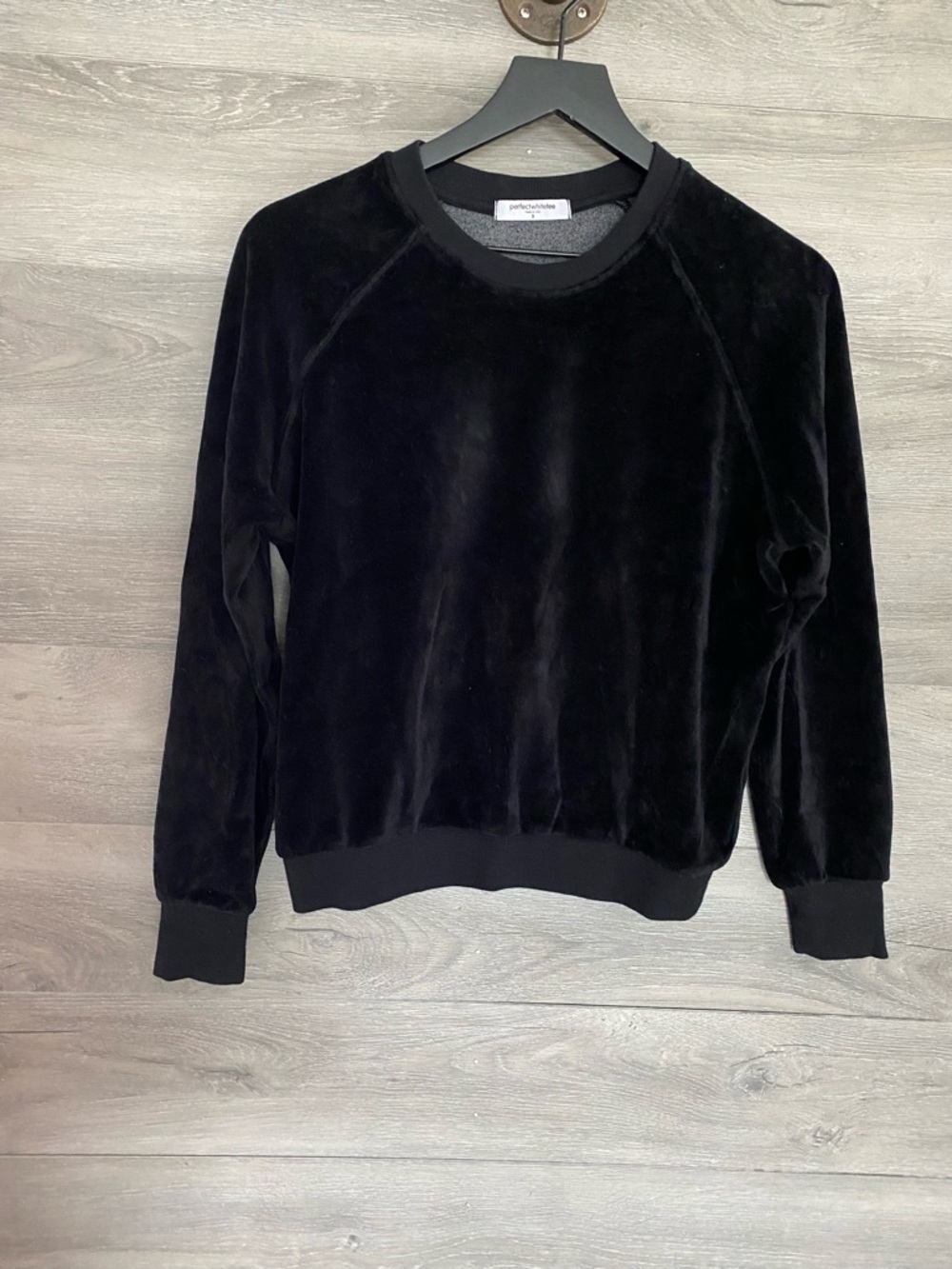 Perfectwhitetee Stella Velour Crewneck Sweatshirt